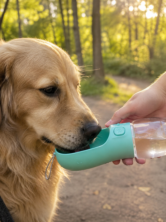 Hands-Free Dog Water Bottle with Built-In Bowl