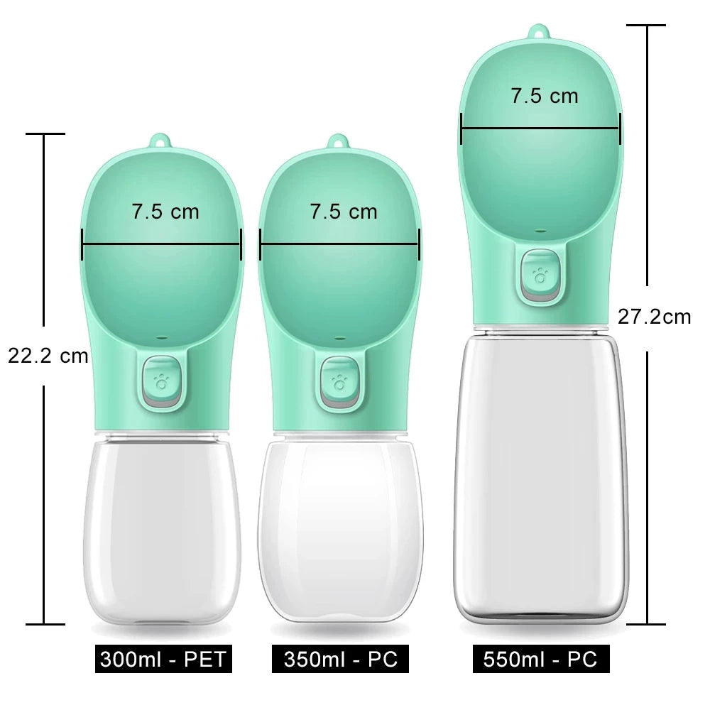 Hands-Free Dog Water Bottle with Built-In Bowl